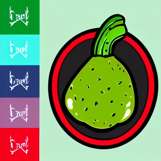 Image similar to logo inspired by a pickle, 2d, clip art