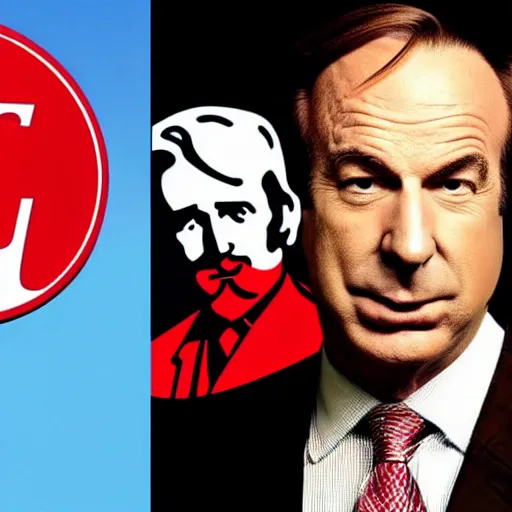 Image similar to saul goodman's face in the kfc logo