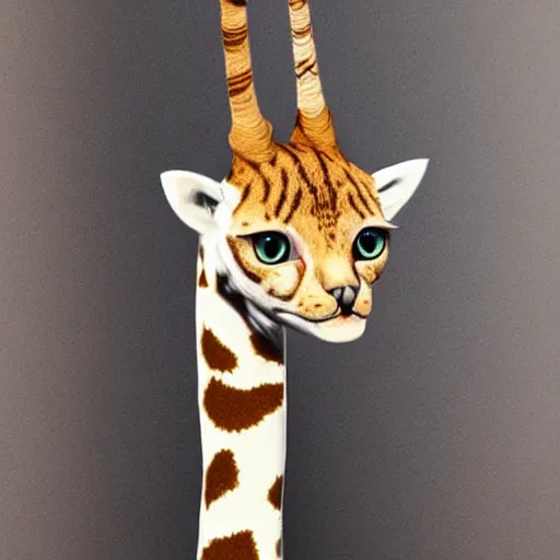 Image similar to cat giraffe hybrid