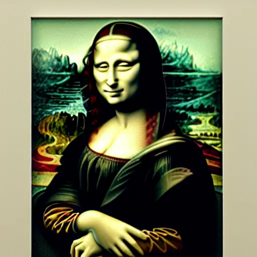 Image similar to Mona lisa drawn by Monet