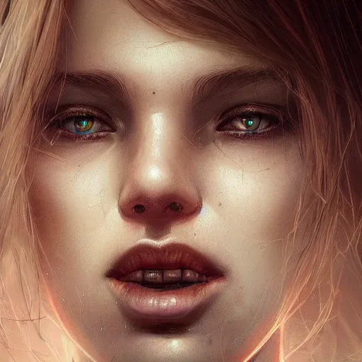 Image similar to ! close up of a pretty girls eyes, holy, character concept art, intricate complexity, by wlop, by charlie bowater, by quixel megascan, by artgerm and by ilya kushinov