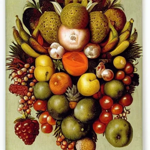 Image similar to only fruits, by giuseppe arcimboldo