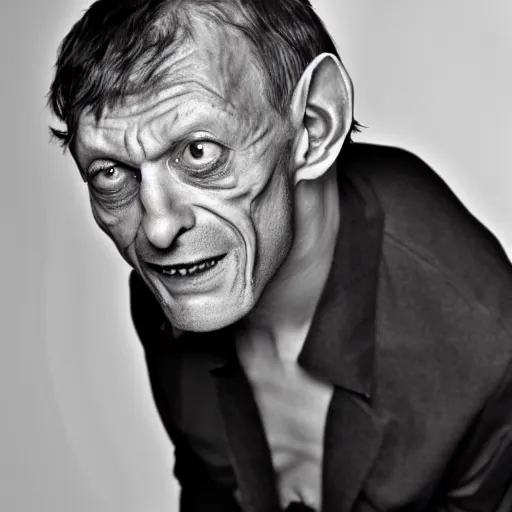 Image similar to prom photo of gollum, professional headshot, prom night, high resolution