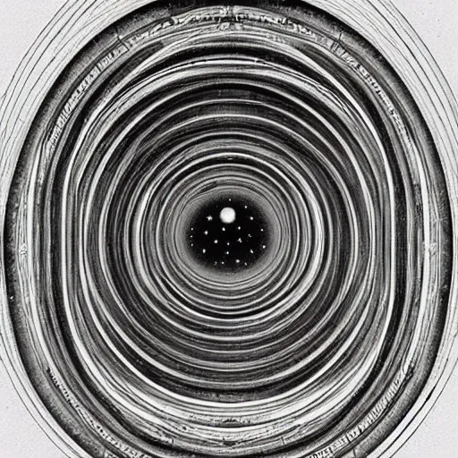 Image similar to golden ratio, circles, squares, perfection, intricate, sublime, heavenly, doorway, detailed, pencil art, spirals, astronaut opening door that shows the universe illustrated by davinci