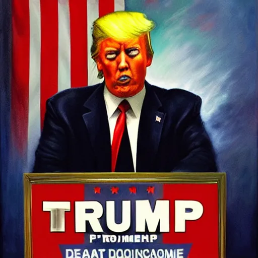 Prompt: portrait of Donald Trump by Jon McNaughton