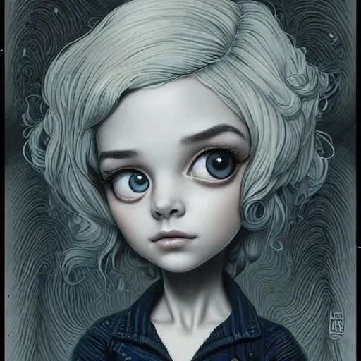 Prompt: Lofi portrait with a small creature, Pixar style by Joe Fenton and Stanley Artgerm and Tom Bagshaw and Tim Burton