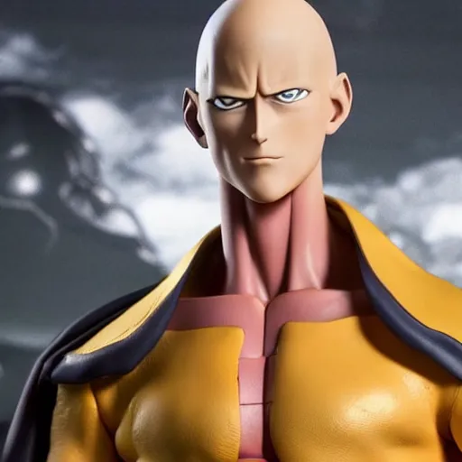 Image similar to saitama action figure. realistic. photo. photorealistic. detailed. high quality. high resolution. lossless quality. lossless. 8 k. hdr. 4 k. 8 k resolution. 1 6 k resolution