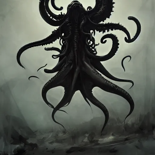 Prompt: cthulhu, by benedick bana and artur bordalo and tom bagshaw and craig davison and guy denning and harumi hironaka, trending on artstation hq, deviantart, pinterest, 4 k uhd image