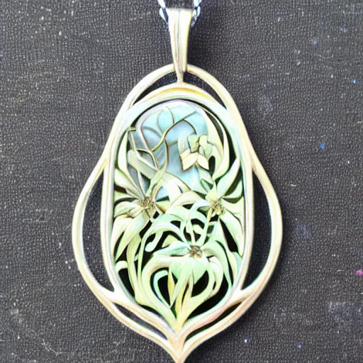 Prompt: artnouveau pendant