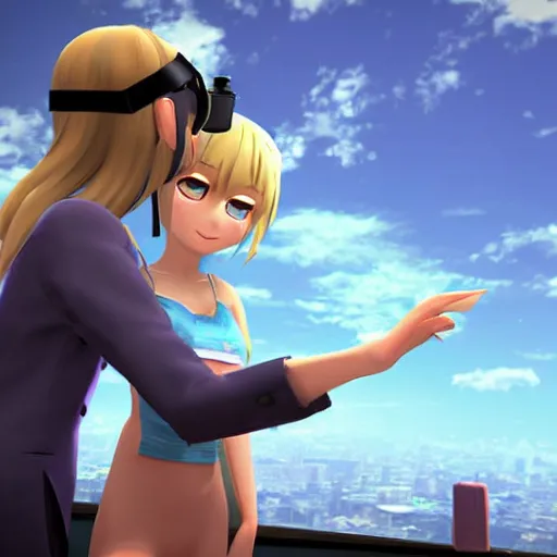 Prompt: a vrchat scene