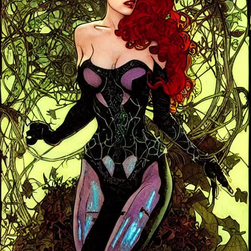 a beautiful painting of poison ivy as a cyberpunk time | Stable ...