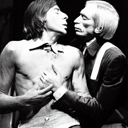 Prompt: charlie watts gay kiss