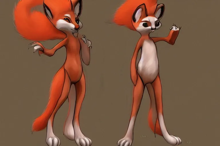 Image similar to an anthropomorphic fox, fursona!!! by don bluth, by kawacy, trending on artstation, full body