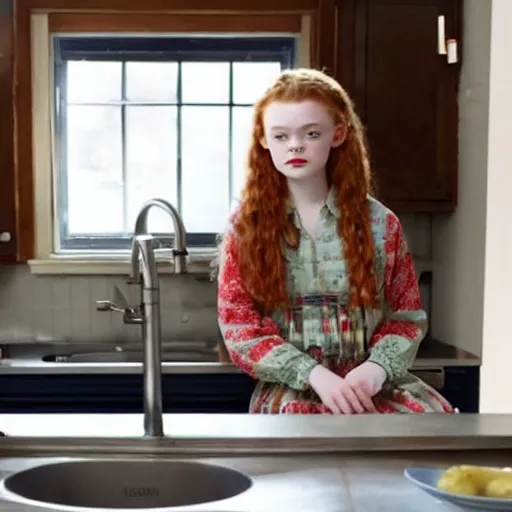 Prompt: sadie sink inside a kitchen sink