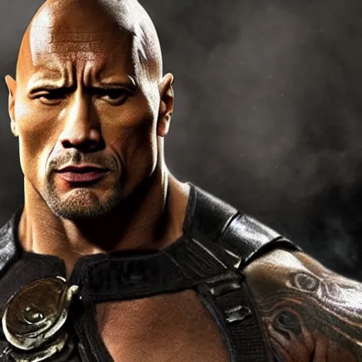 Image similar to dwayne johnson in mortal kombat