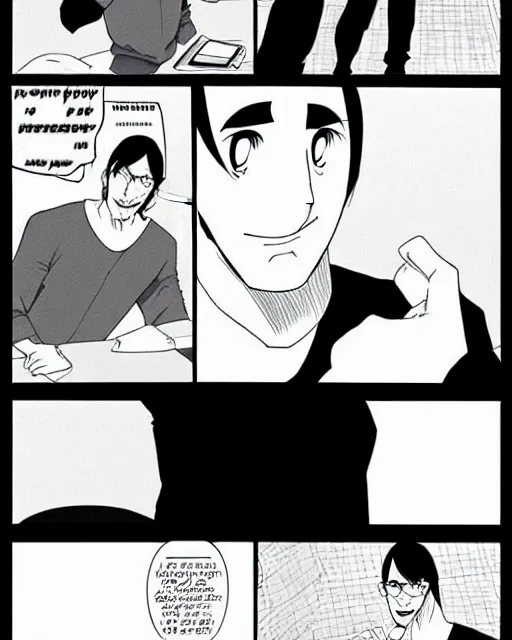 Image similar to steve jobs official manga, next scene