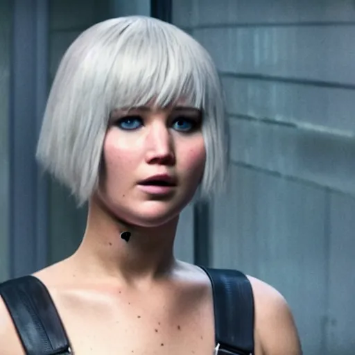 Prompt: jennifer lawrence starring in ghost in the shell