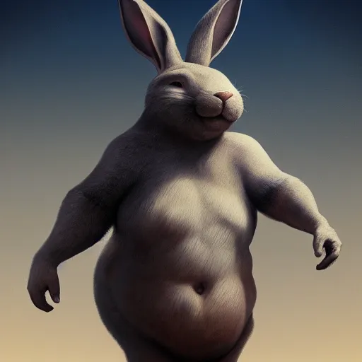 Prompt: portrait of the real life Big Chungus, expressive pose, futuristic, highly detailed, digital painting, artstation, concept art, smooth, sharp focus, dramatic light, studio light, by Henry Fuseli