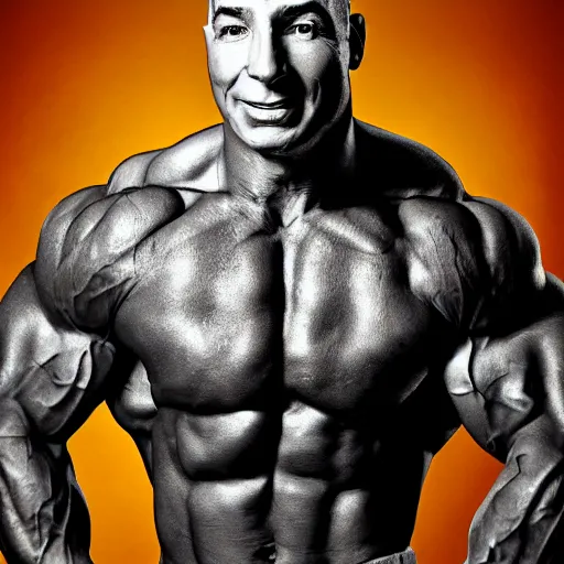 Image similar to digital painting of bodybuilder captain jean - luc picard, smooth, elegant, sharp focus, highly detailed