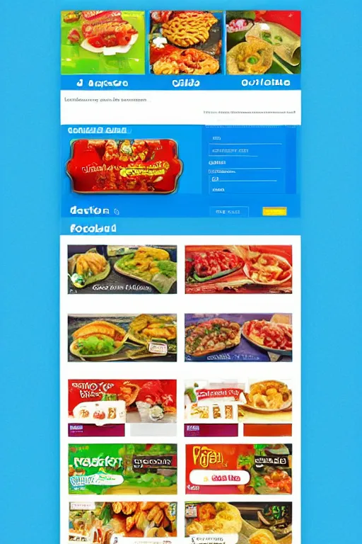 Image similar to realistic frozen food shop eccomerce homepage