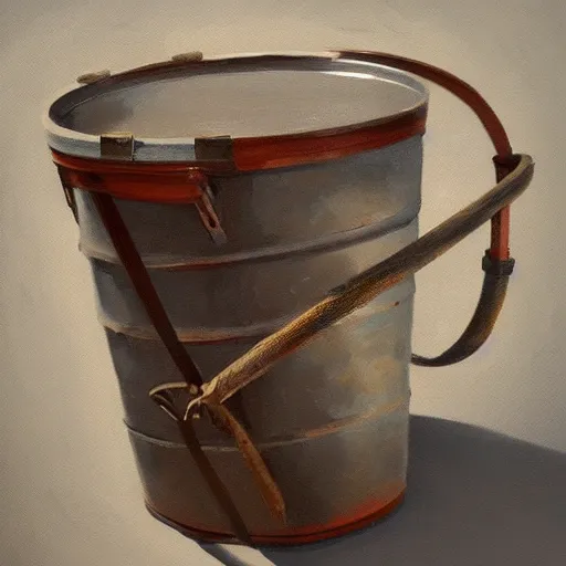 Image similar to a bucket with water, oil painting, ultradetailed, artstation, ultradetailed, digital painting, ultradetailed