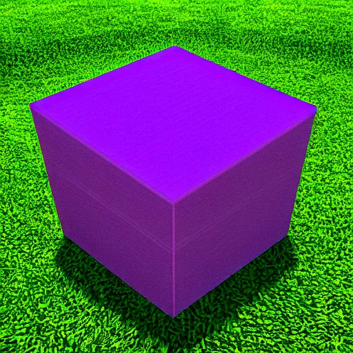 Prompt: nostalgic lonely hills of grass with fake cube sky