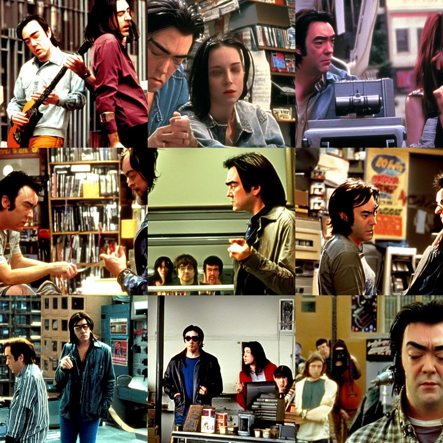 Prompt: a film still from high fidelity ( 2 0 0 0 )