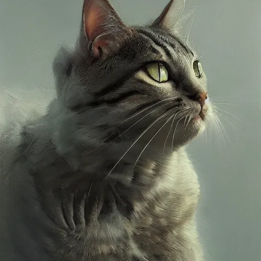 Prompt: A cyborg cat, realistic, sharp focus, 8k high definition, insanely detailed, intricate, elegant, art by Ruan Jia