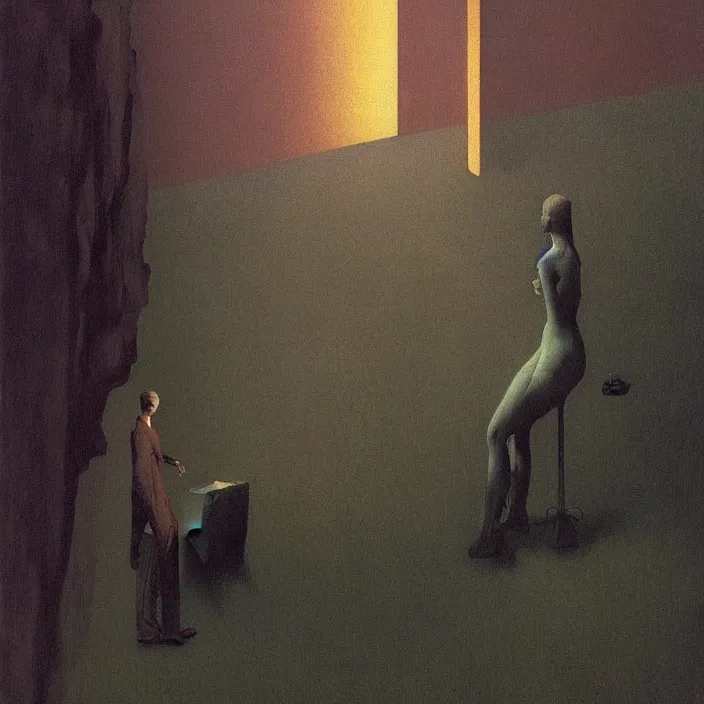 Image similar to do you trust the government, science fiction, Edward Hopper and James Gilleard, Zdzislaw Beksinski, highly detailed