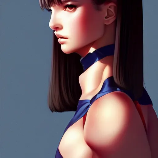 Image similar to a beautiful young kayo shibuya natalie portman alluring gravure model, by akira toriyama and wlop and ilya kuvshinov and artgerm and, aesthetic, gorgeous, stunning, alluring, attractive, artstation, deviantart, pinterest, digital art