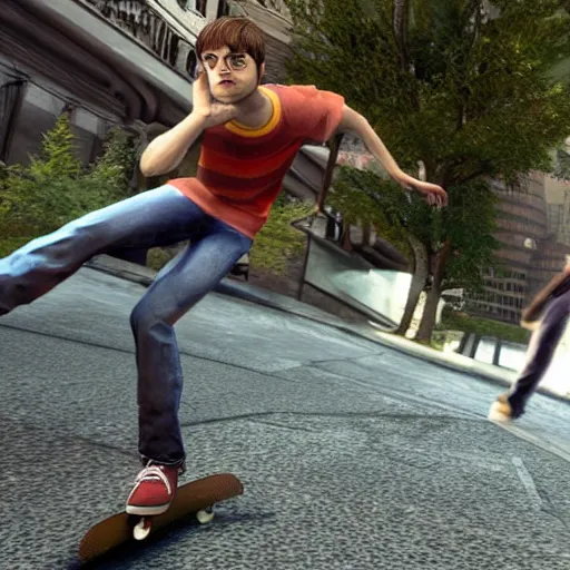 Skate 4 videogame gameplay, screenshot in-game,, Stable Diffusion