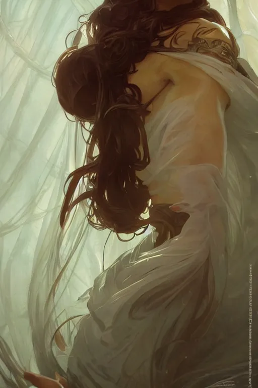 Image similar to maid, Elden ring, digital painting, highly detailed, artstation, concept art, illustration, smooth, sharp focus, art by artgerm and greg rutkowski and alphonse mucha and loish and WLOP