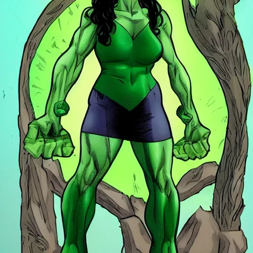 Image similar to Gal Godot as She-Hulk