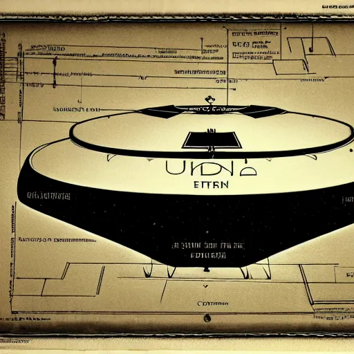 Image similar to blueprint of ufo