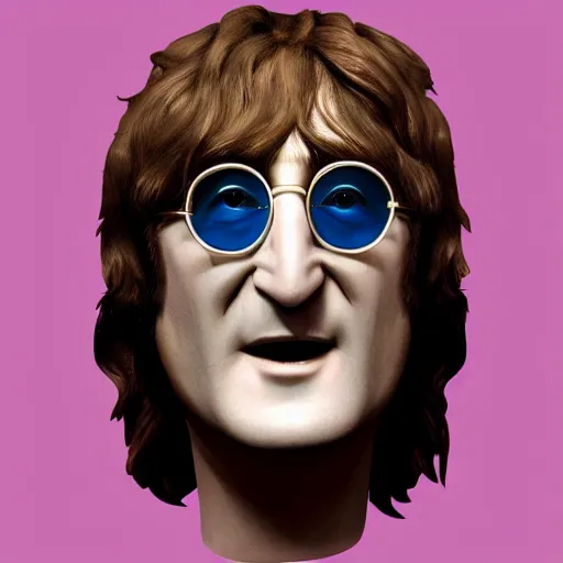 Image similar to John Lennon as a pop head, hyper realistic, HD, HQ, photo realistic