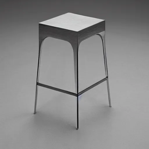 Image similar to the cyberpunk stool by tadao ando