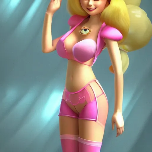 live action extremely hot princess peach in tight