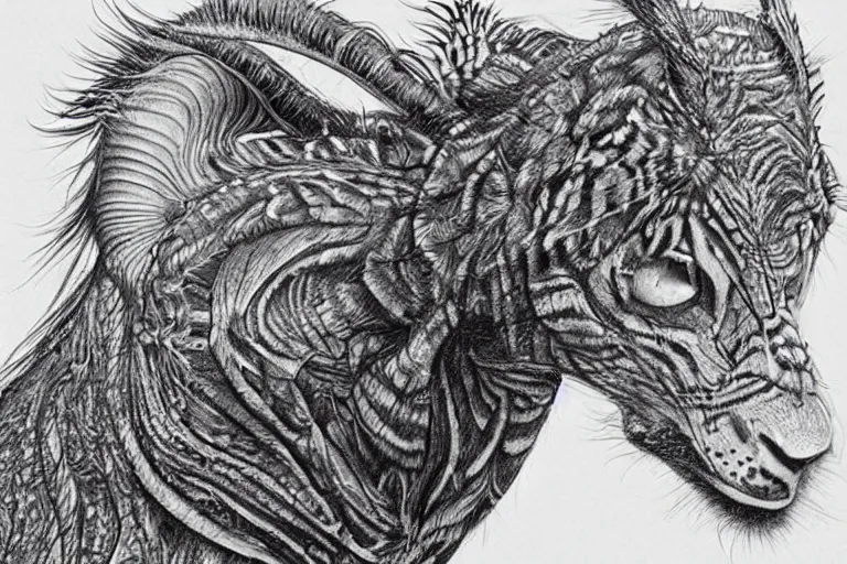 Prompt: “ a extremely detailed stunning creature drawings by allen william ”