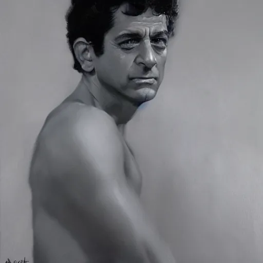 Image similar to ultra realistic portrait painting of young tony shalhoub, art by frank frazetta, 4 k, ultra realistic, highly detailed, epic lighting