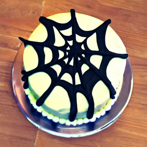 Image similar to spider birthday cake,