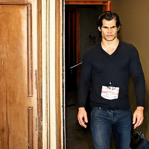 Prompt: Henry Caville lost in the backrooms