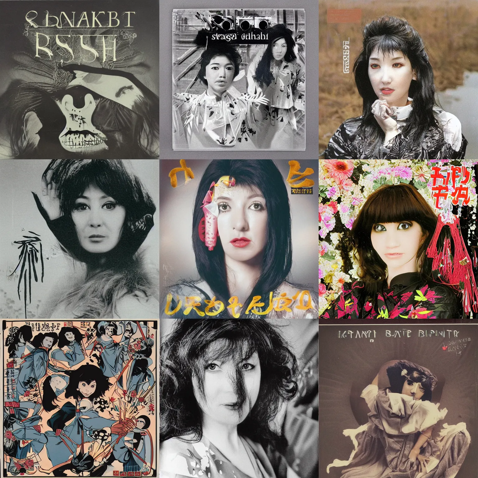 Image similar to japanese kate bush, album cover