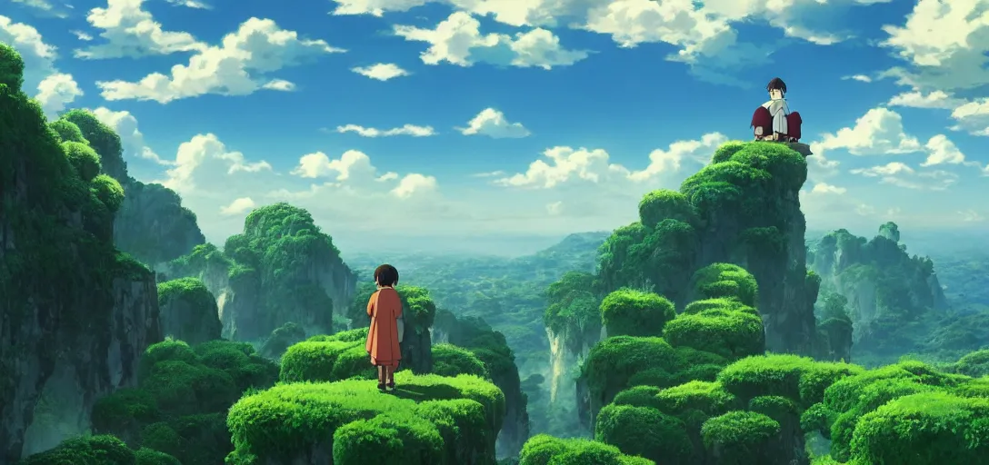 Image similar to a very high resolution image from a new movie. beautiful scenery. photorealistic, photography, directed by hayao miyazaki