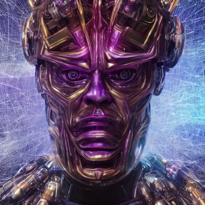 Image similar to portrait of Hugo Weaving as Galactus. intricate abstract. intricate artwork. octane render, trending on artstation, DeviantArt, captura, very coherent symmetrical artwork. cinematic, hyper realism, high detail, octane render, 8k, iridescent accents