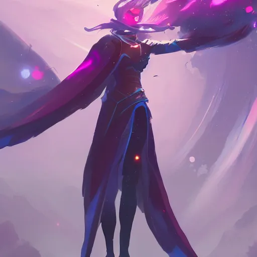 Prompt: arcane, nebula, vortex. in the style of rossdraws, wlop, greg rutkowski, ghibli