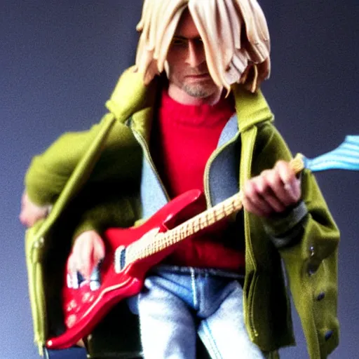 Prompt: kurt cobain action figure