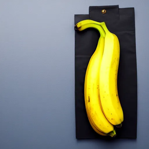 Image similar to a OPAQUE bag containing a banana, black background