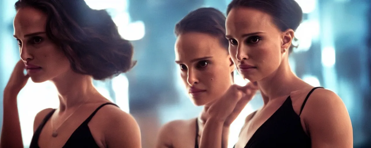 Prompt: “ natalie portman starring as the incredible hulk, film still, studio lighting, wide shot of new york city ”