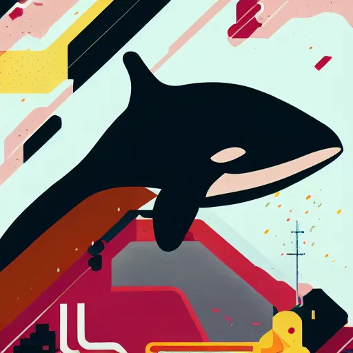 Image similar to Orca profile picture by Sachin Teng, symetrical, Vector , geometric shapes background, graffiti, street art:2 by Sachin Teng:4