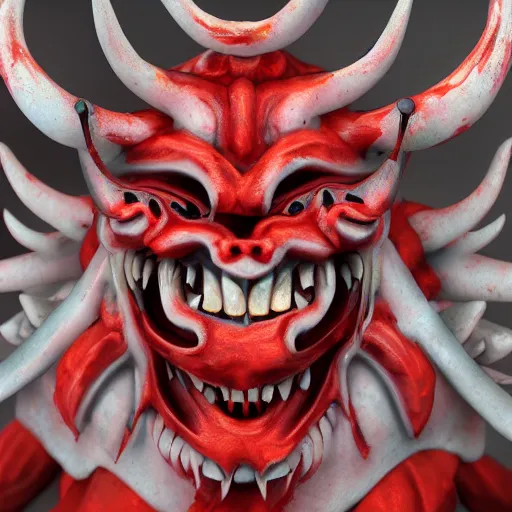 Prompt: Japanese Oni demon, high detail, cinematic, 8k